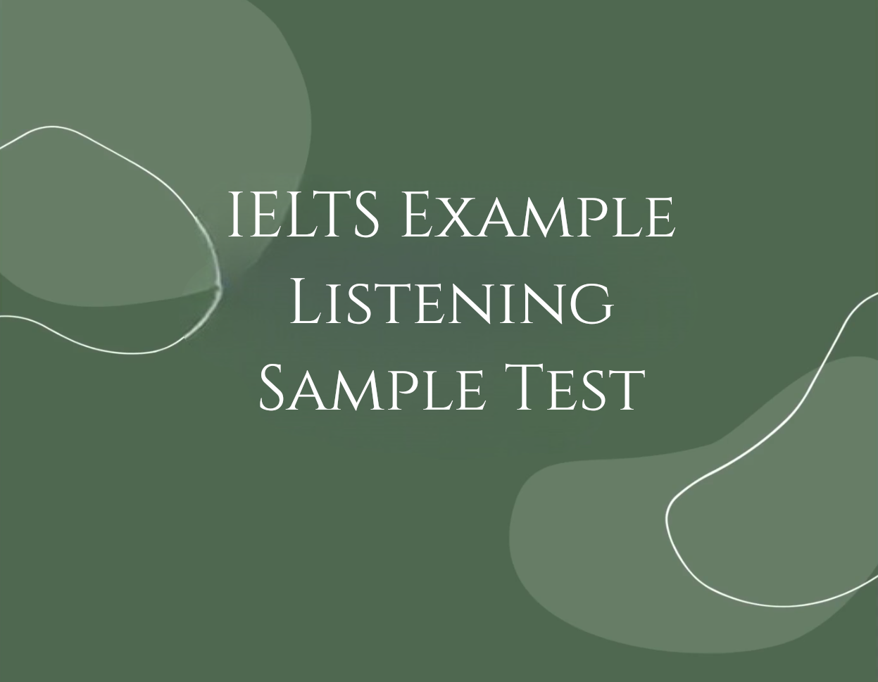 IELTS Listening Practice Test 4 Medical Clinic Appointment – Section 1 Style